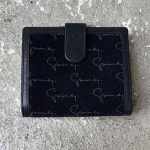 Givenchy blue velvet French kiss closure wallet